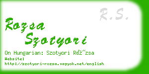 rozsa szotyori business card